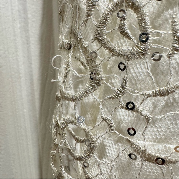 Aidan Mattox Women’s Size 2 Strapless Beaded Mermaid Flare Gown Dress Off White - Picture 10 of 12